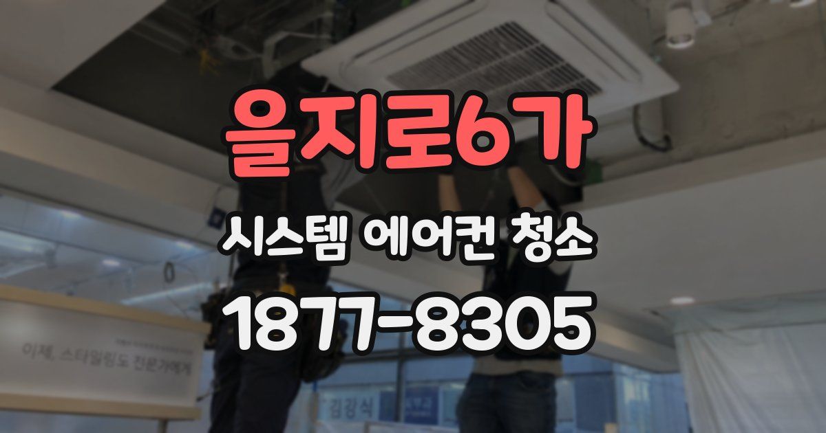 을지로6가 시스템 에어컨 청소