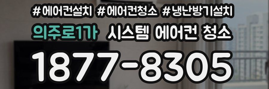 의주로1가 시스템 에어컨 청소