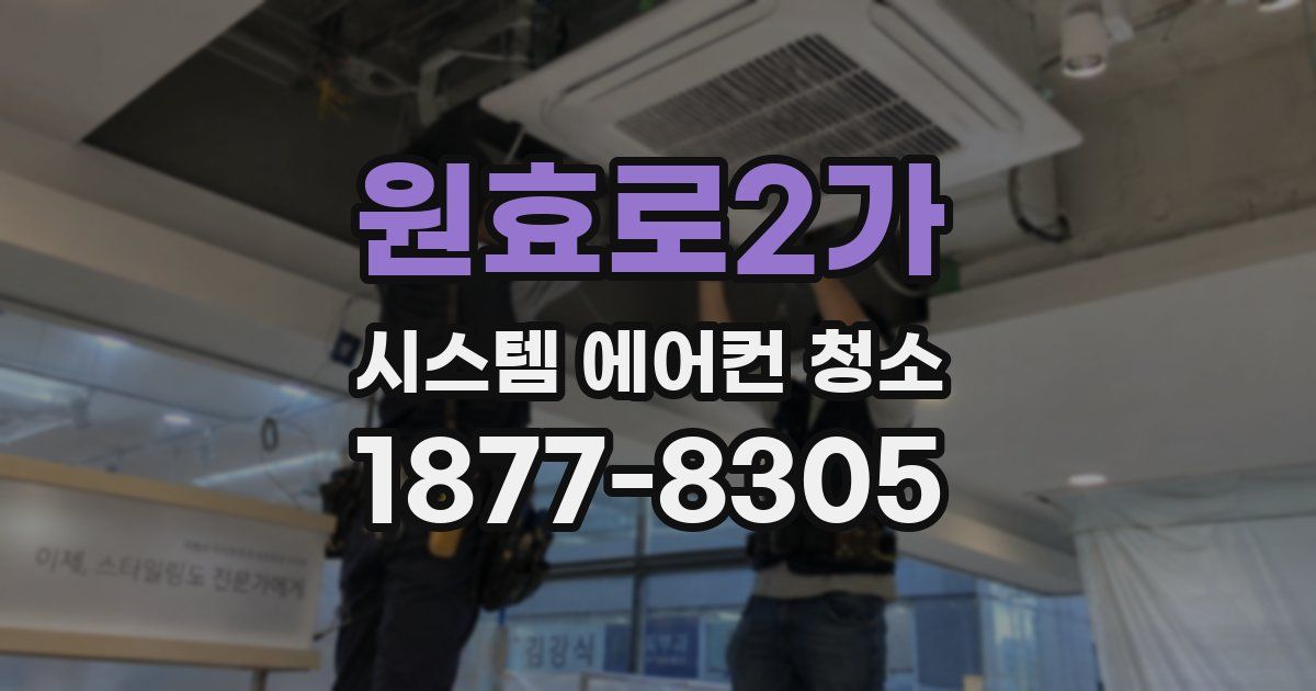 원효로2가 시스템 에어컨 청소