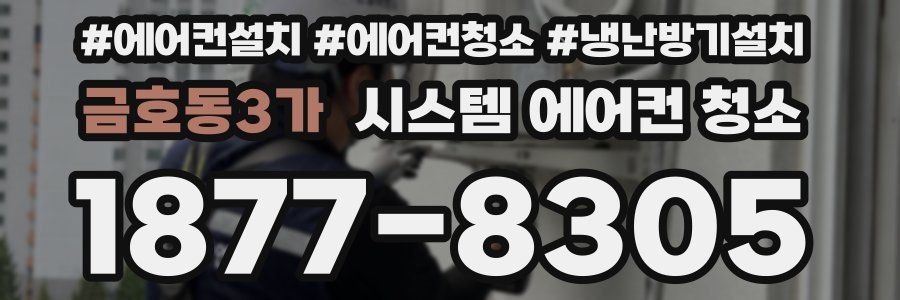 금호동3가 시스템 에어컨 청소