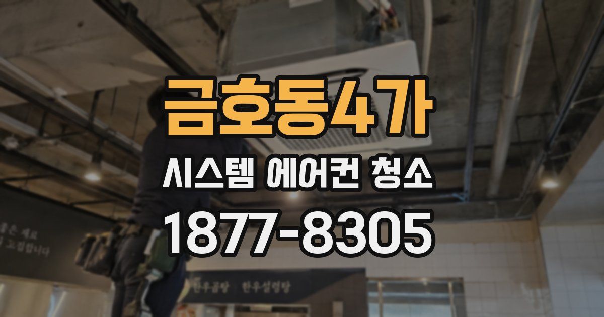 금호동4가 시스템 에어컨 청소