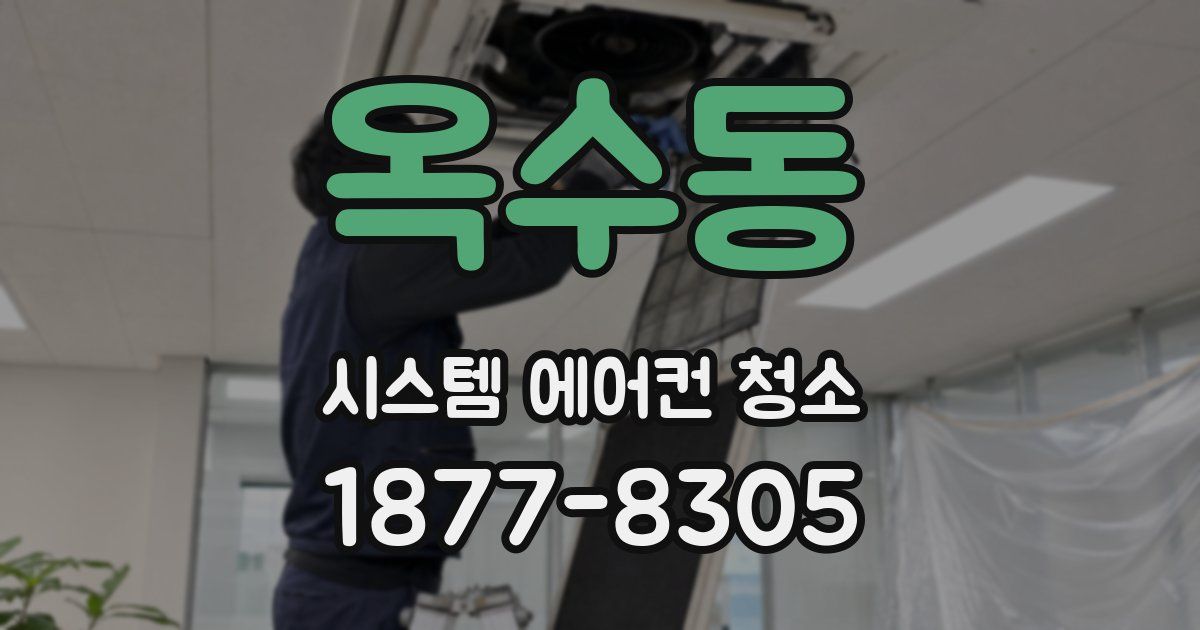 옥수동 시스템 에어컨 청소