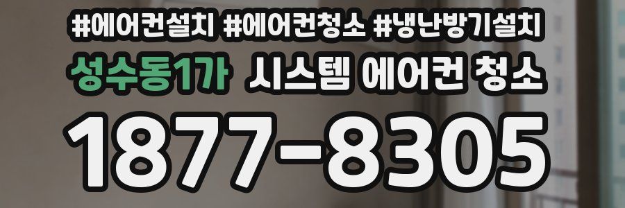 성수동1가 시스템 에어컨 청소