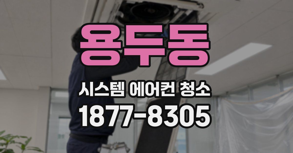 용두동 시스템 에어컨 청소