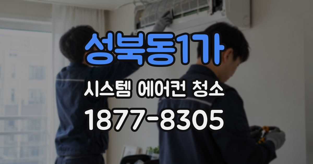 성북동1가 시스템 에어컨 청소
