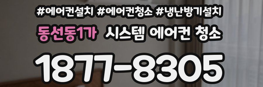 동선동1가 시스템 에어컨 청소