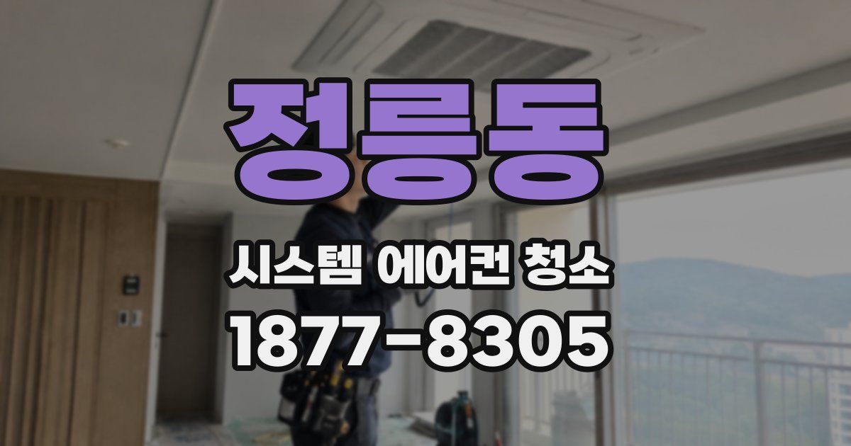 정릉동 시스템 에어컨 청소