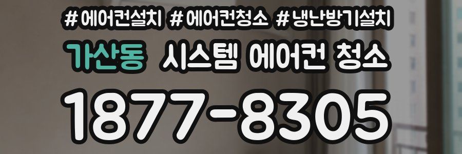 가산동 시스템 에어컨 청소