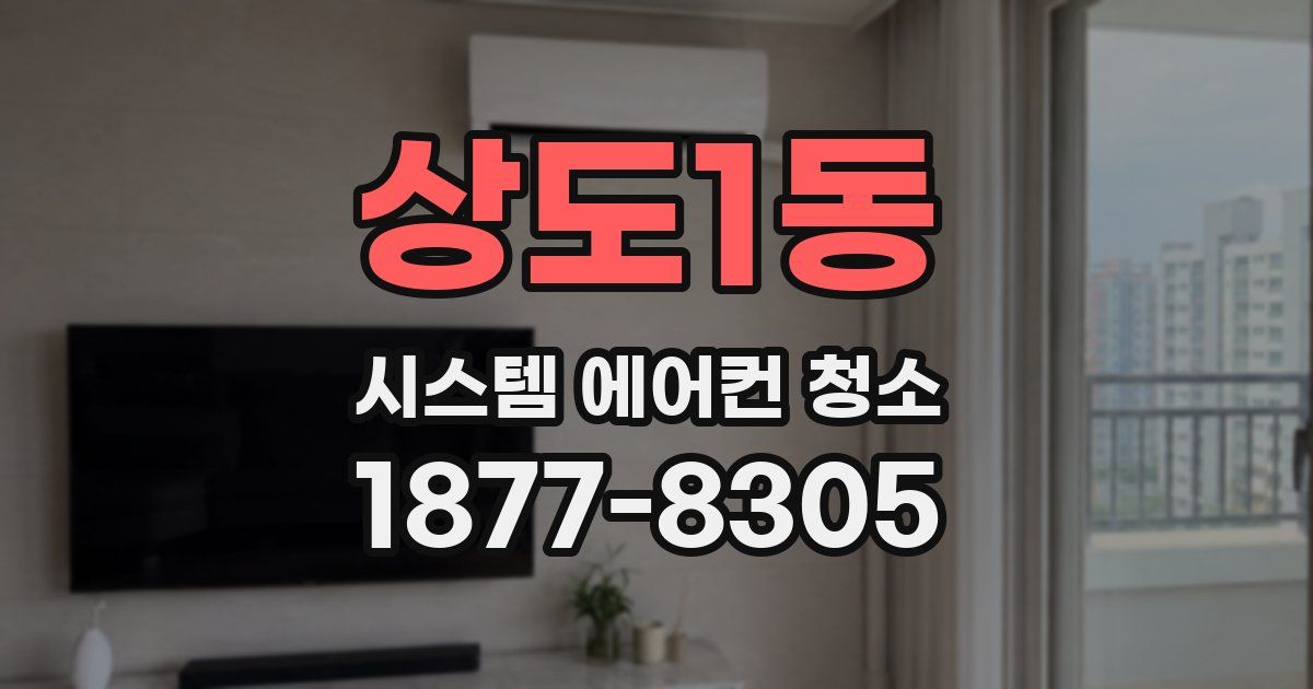 상도1동 시스템 에어컨 청소