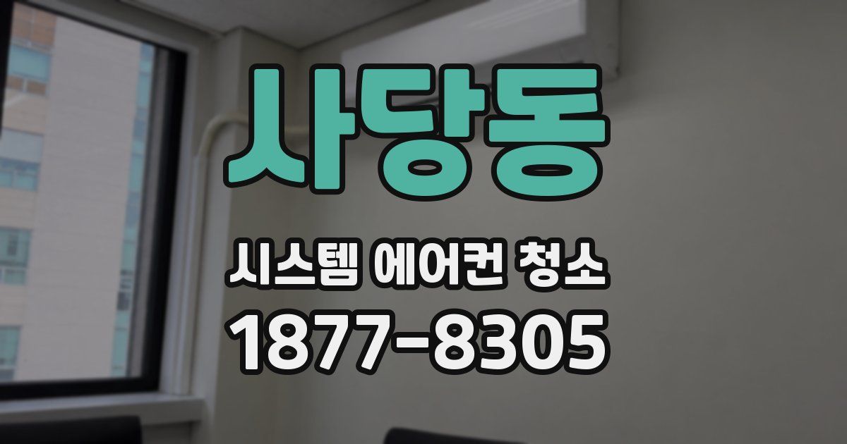 사당동 시스템 에어컨 청소