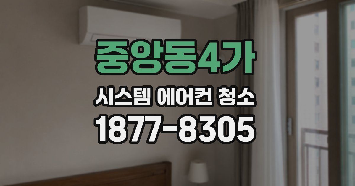 중앙동4가 시스템 에어컨 청소