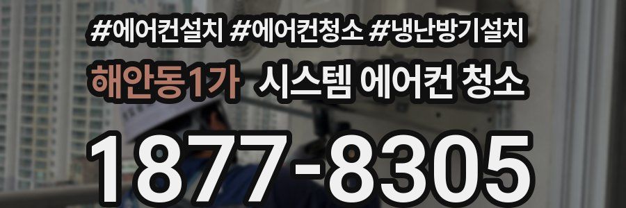 해안동1가 시스템 에어컨 청소