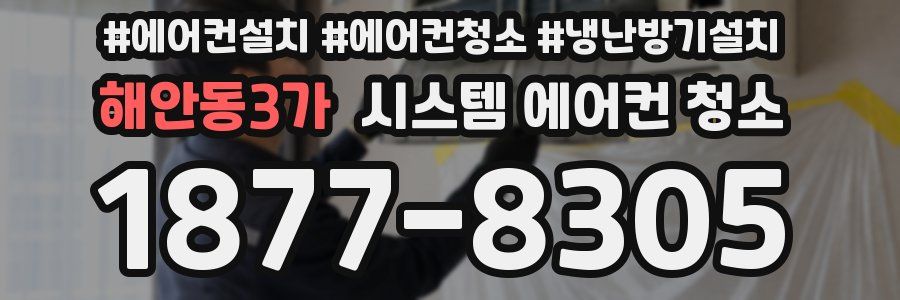 해안동3가 시스템 에어컨 청소
