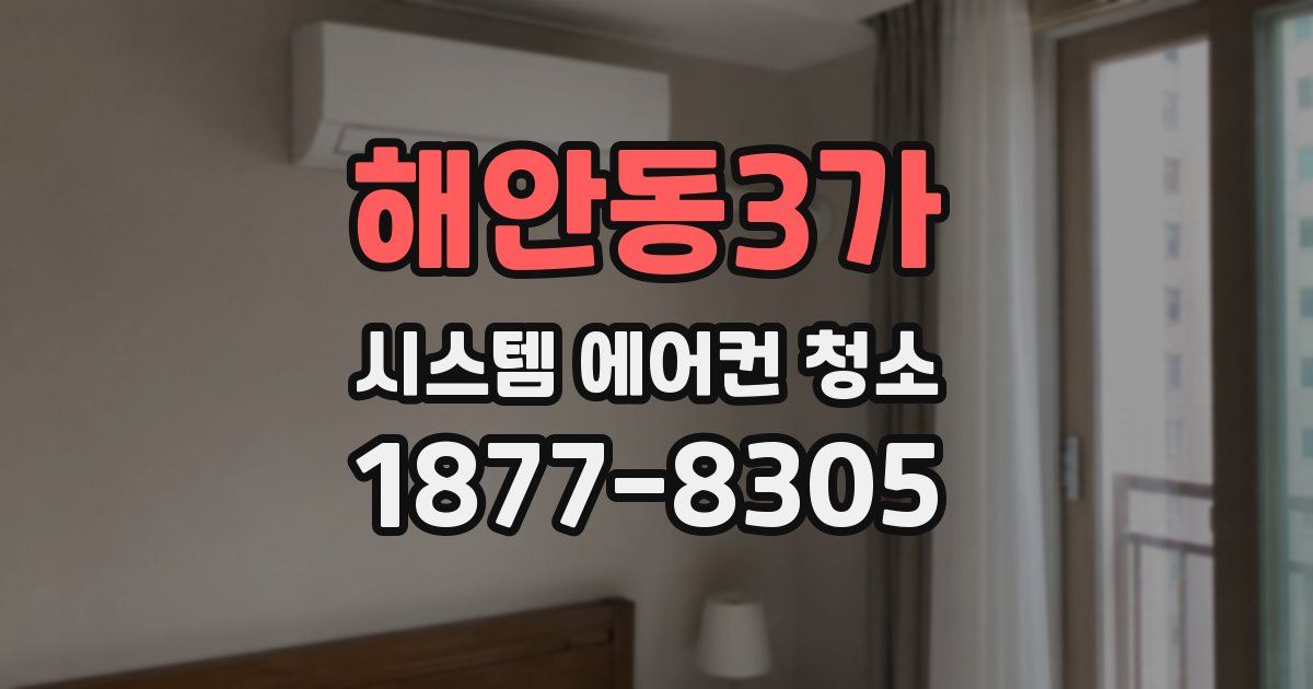 해안동3가 시스템 에어컨 청소