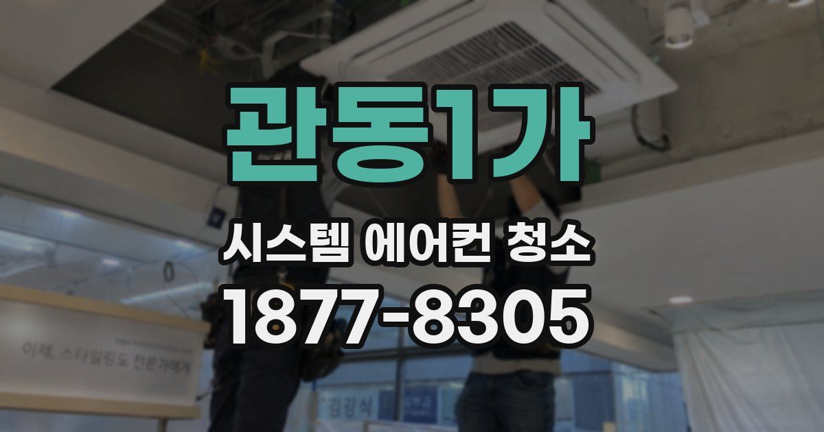 관동1가 시스템 에어컨 청소