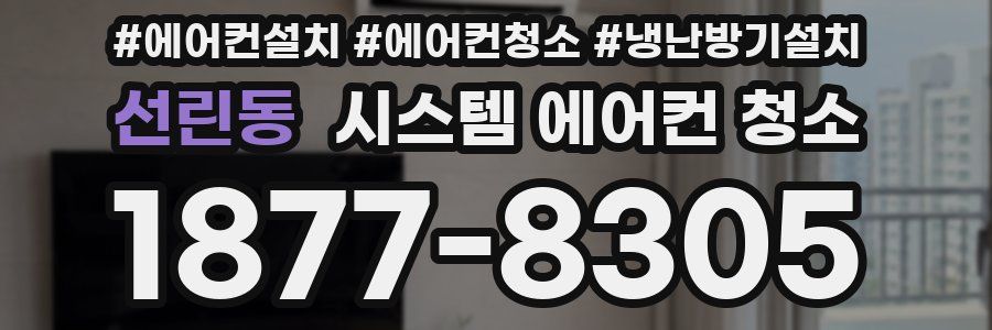 선린동 시스템 에어컨 청소