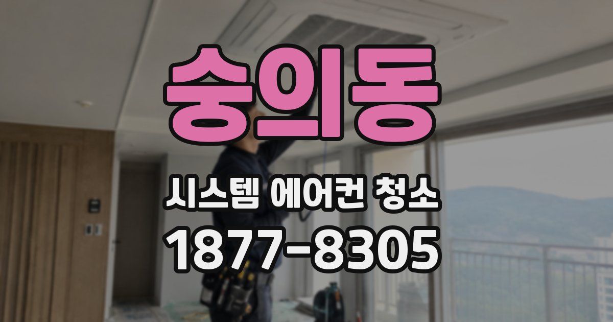 숭의동 시스템 에어컨 청소