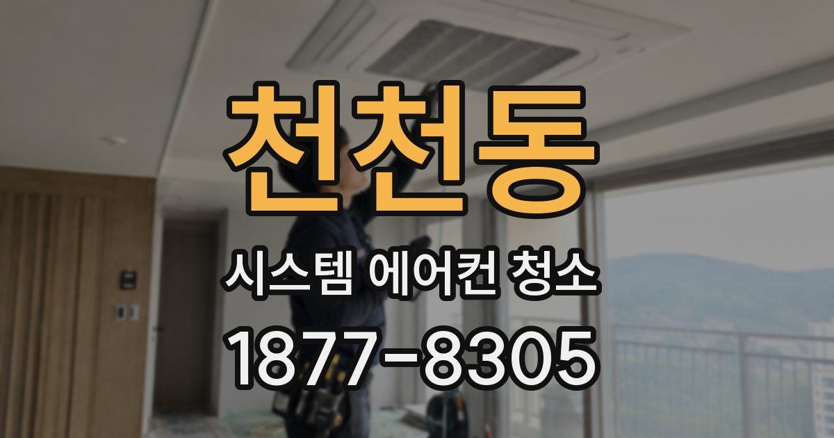 천천동 시스템 에어컨 청소