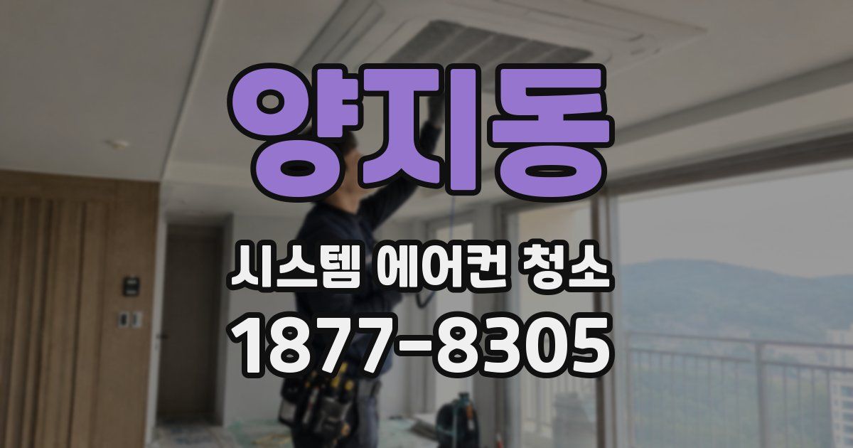 양지동 시스템 에어컨 청소