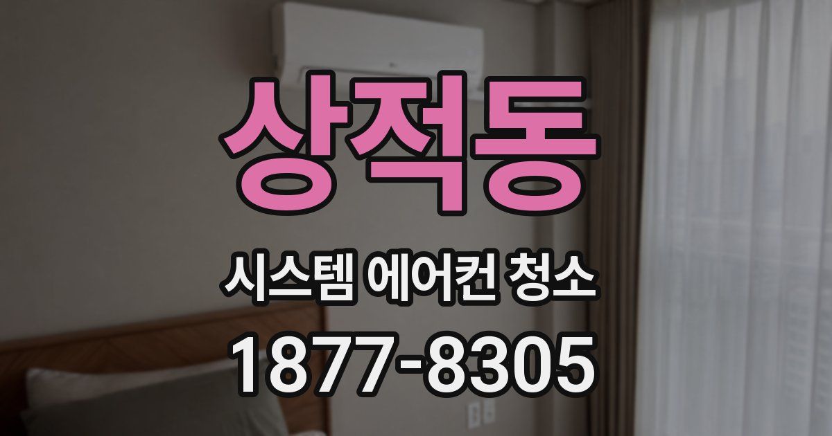 상적동 시스템 에어컨 청소