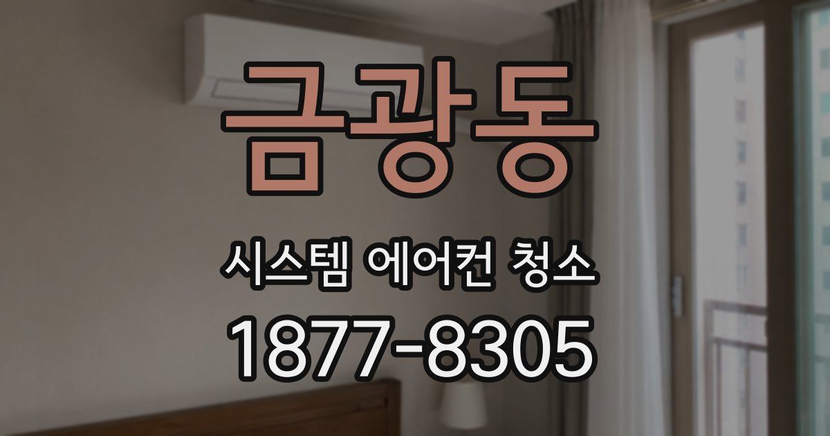 금광동 시스템 에어컨 청소