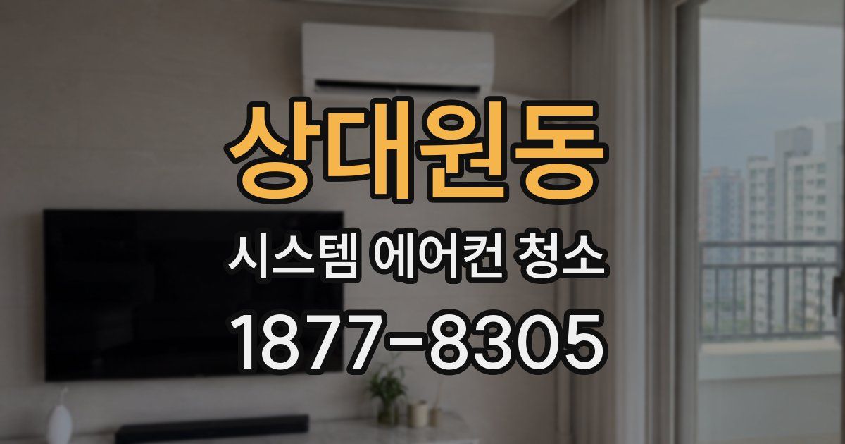 상대원동 시스템 에어컨 청소
