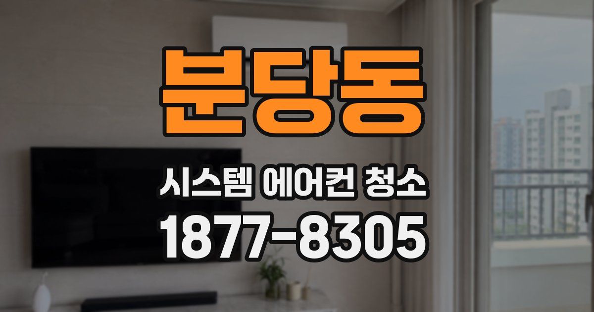 분당동 시스템 에어컨 청소