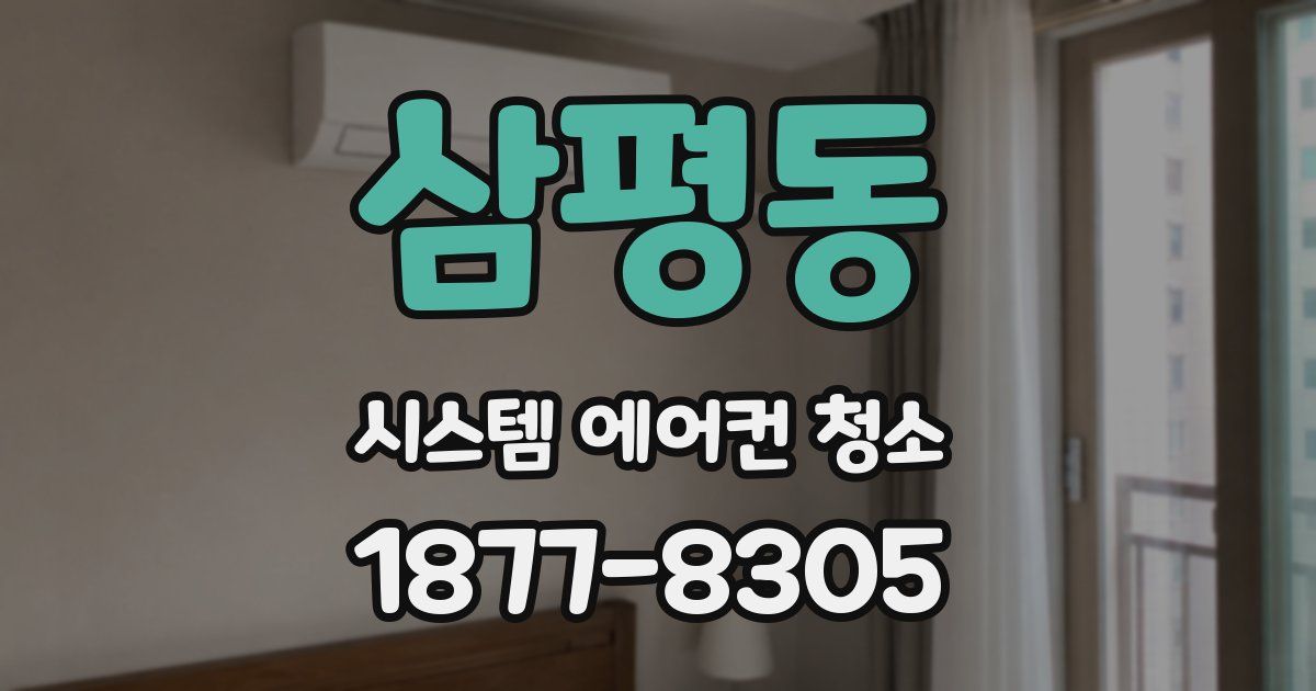 삼평동 시스템 에어컨 청소