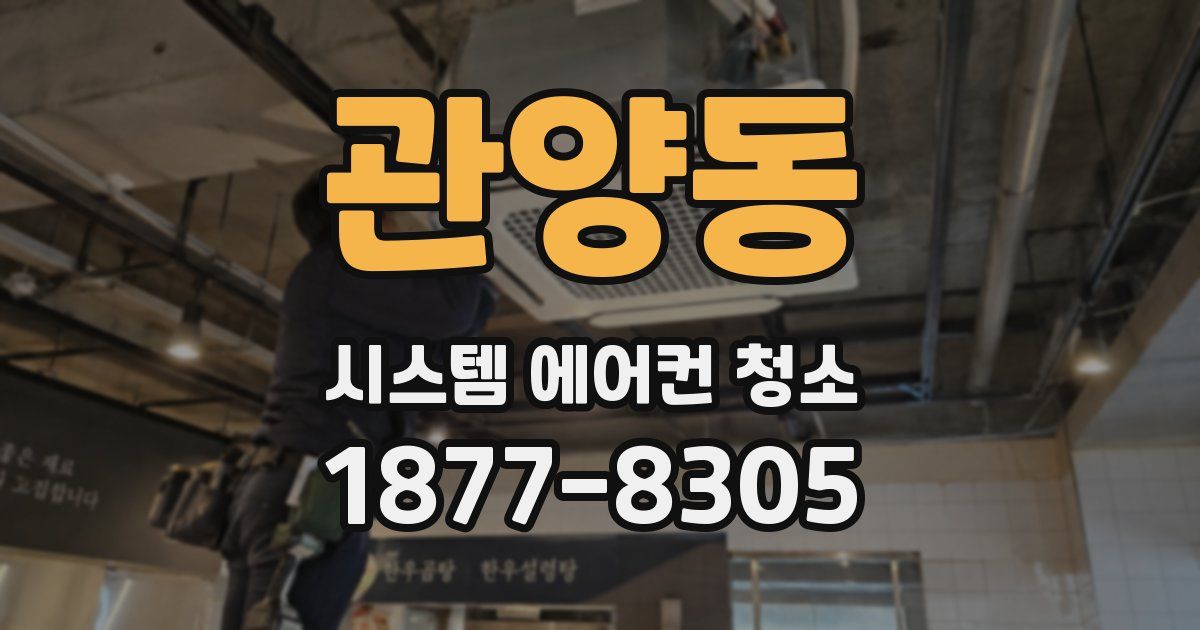 관양동 시스템 에어컨 청소