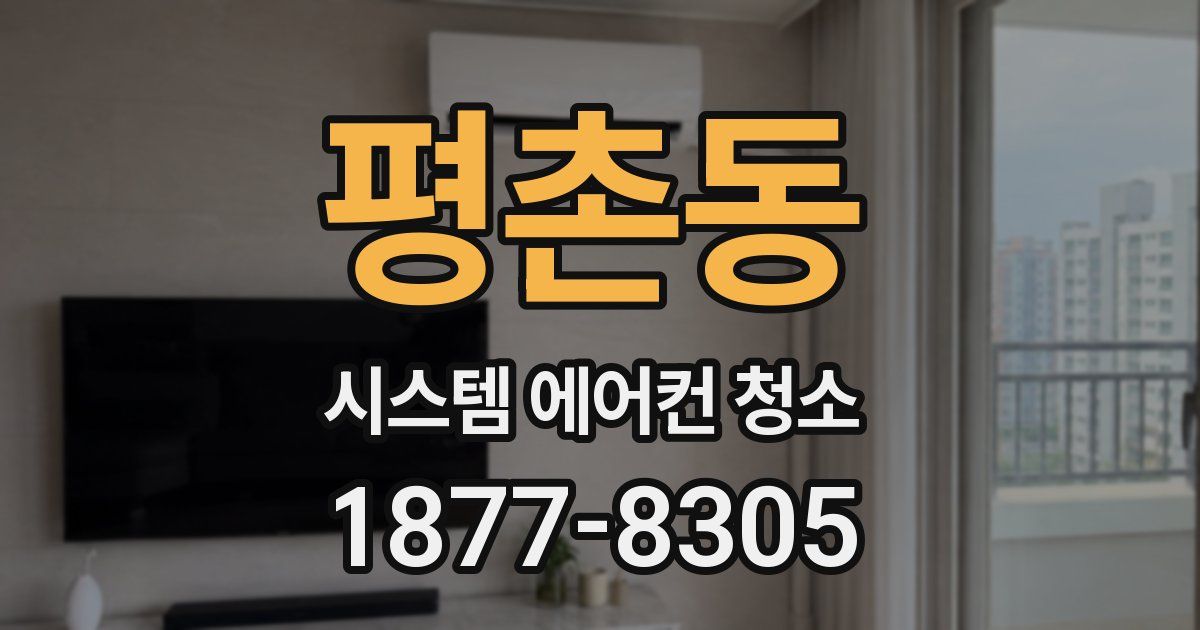 평촌동 시스템 에어컨 청소