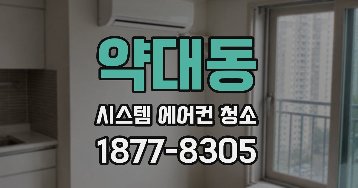 약대동 시스템 에어컨 청소