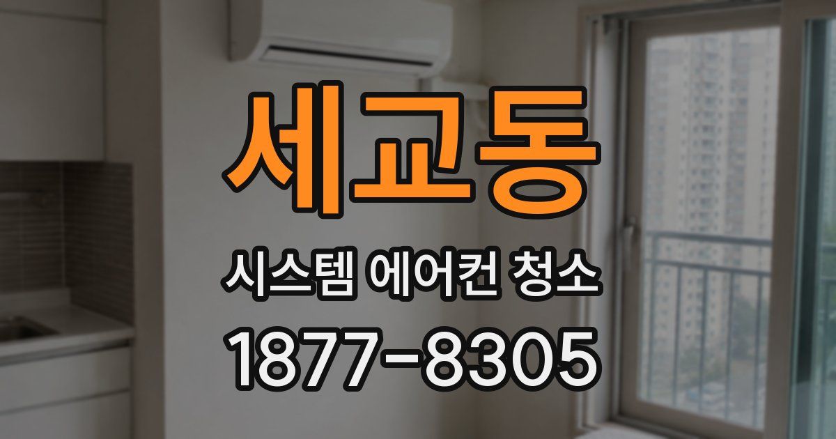 세교동 시스템 에어컨 청소