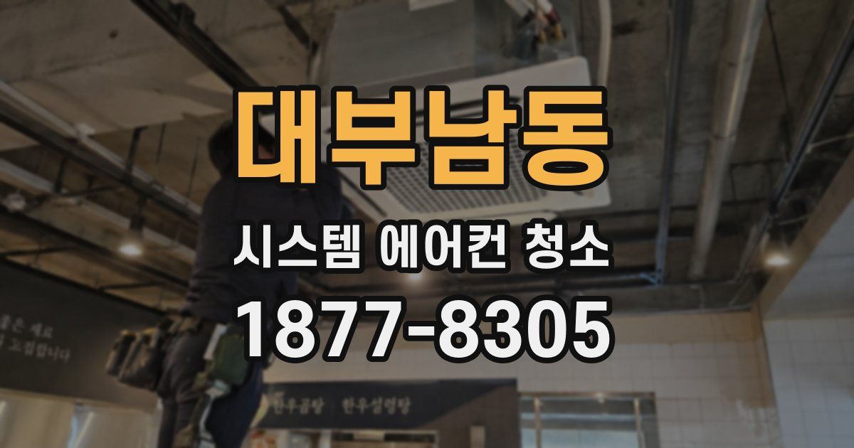 대부남동 시스템 에어컨 청소