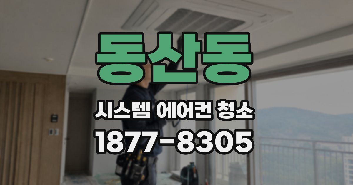 동산동 시스템 에어컨 청소