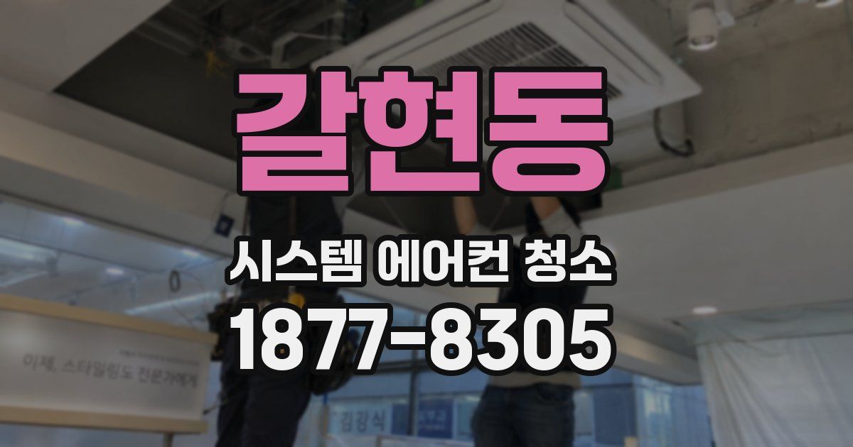 갈현동 시스템 에어컨 청소