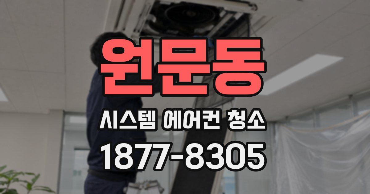 원문동 시스템 에어컨 청소