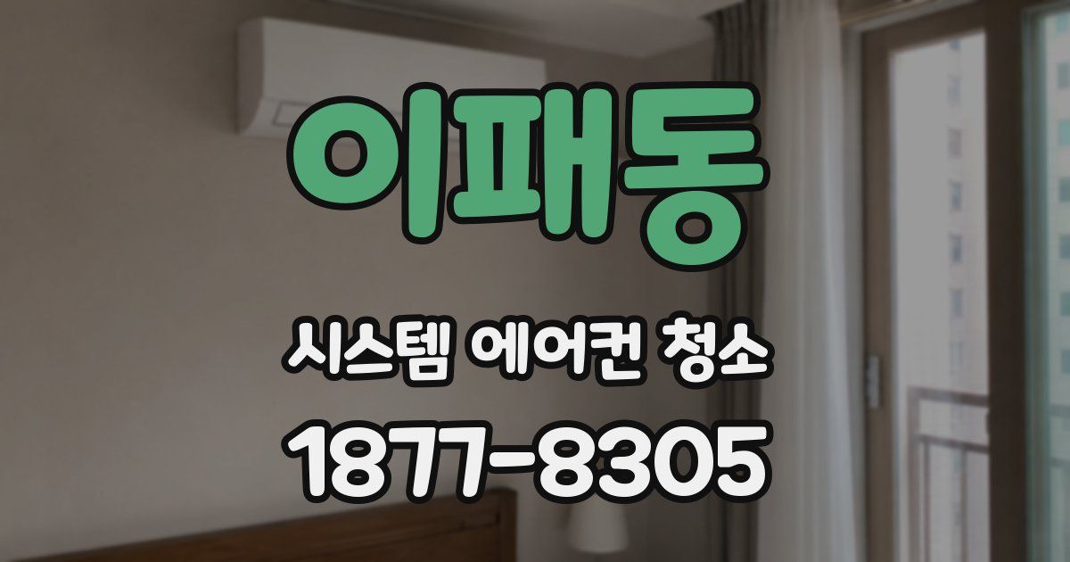 이패동 시스템 에어컨 청소