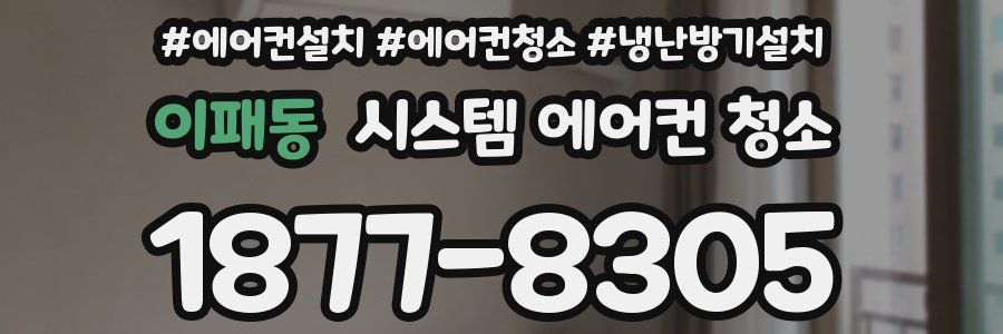 이패동 시스템 에어컨 청소
