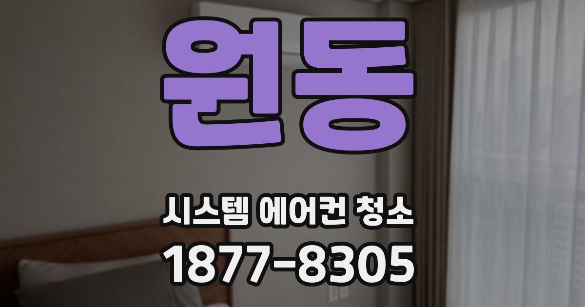 원동 시스템 에어컨 청소