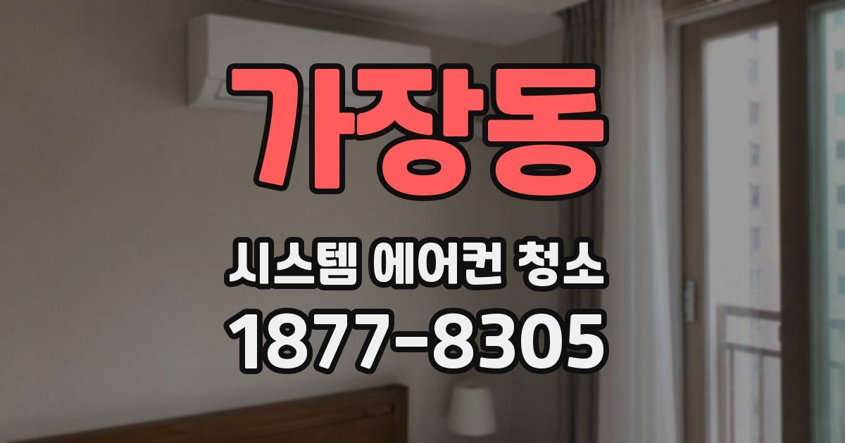 가장동 시스템 에어컨 청소