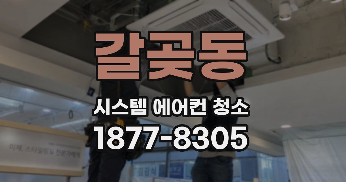 갈곶동 시스템 에어컨 청소