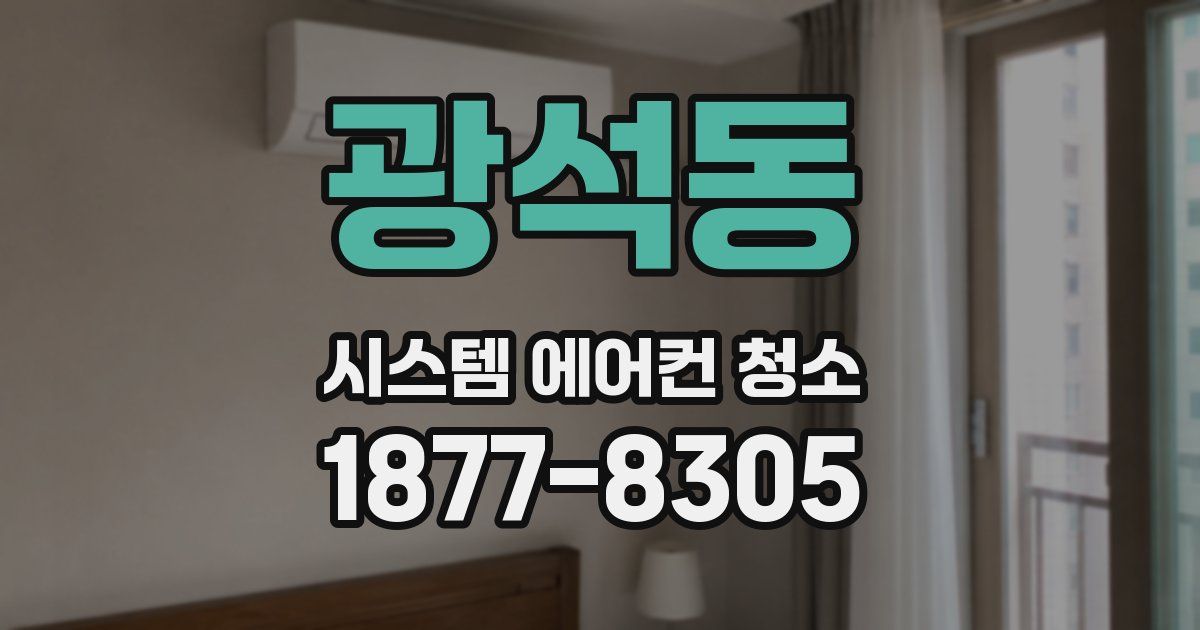 광석동 시스템 에어컨 청소