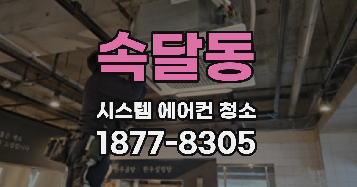 속달동 시스템 에어컨 청소