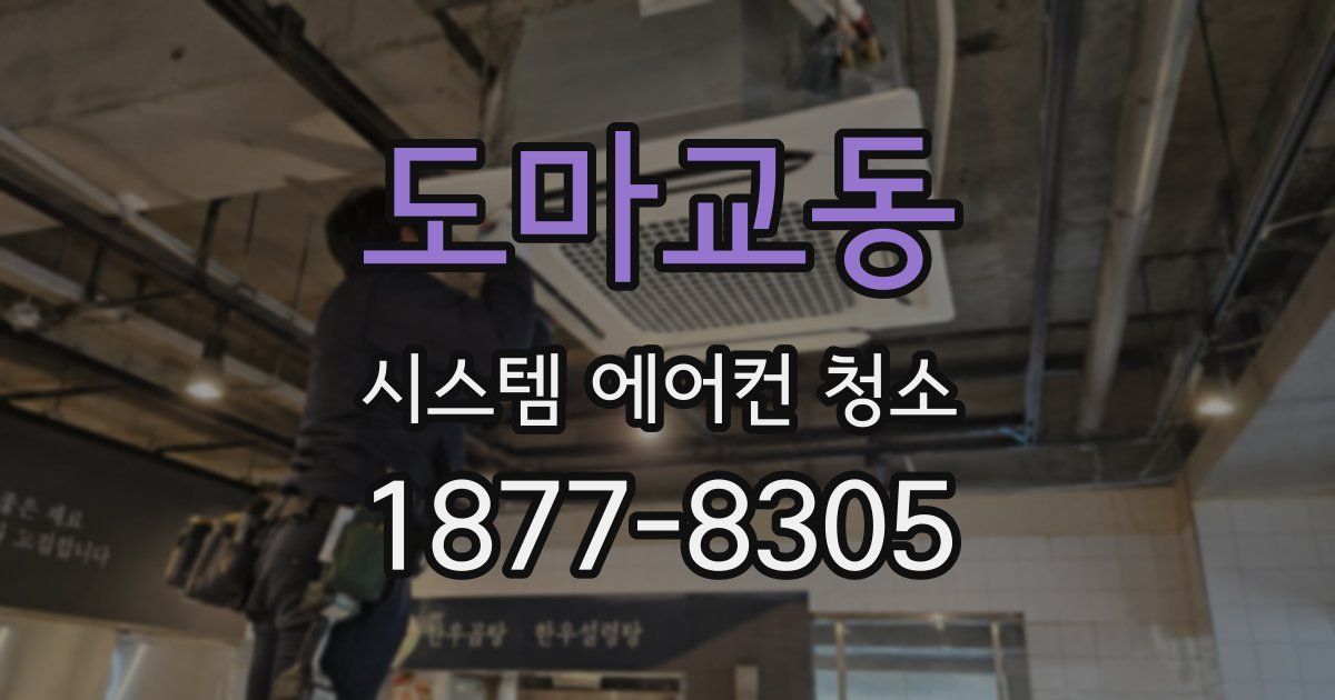 도마교동 시스템 에어컨 청소