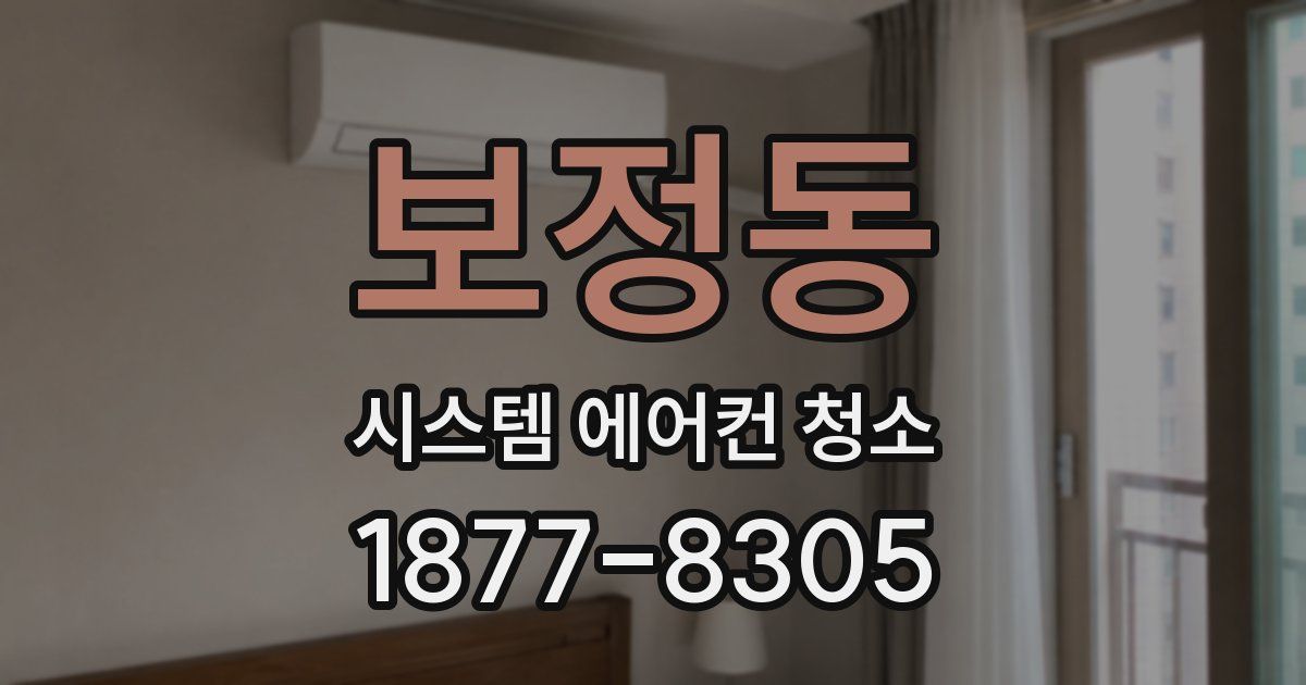 보정동 시스템 에어컨 청소