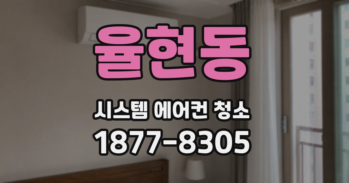 율현동 시스템 에어컨 청소