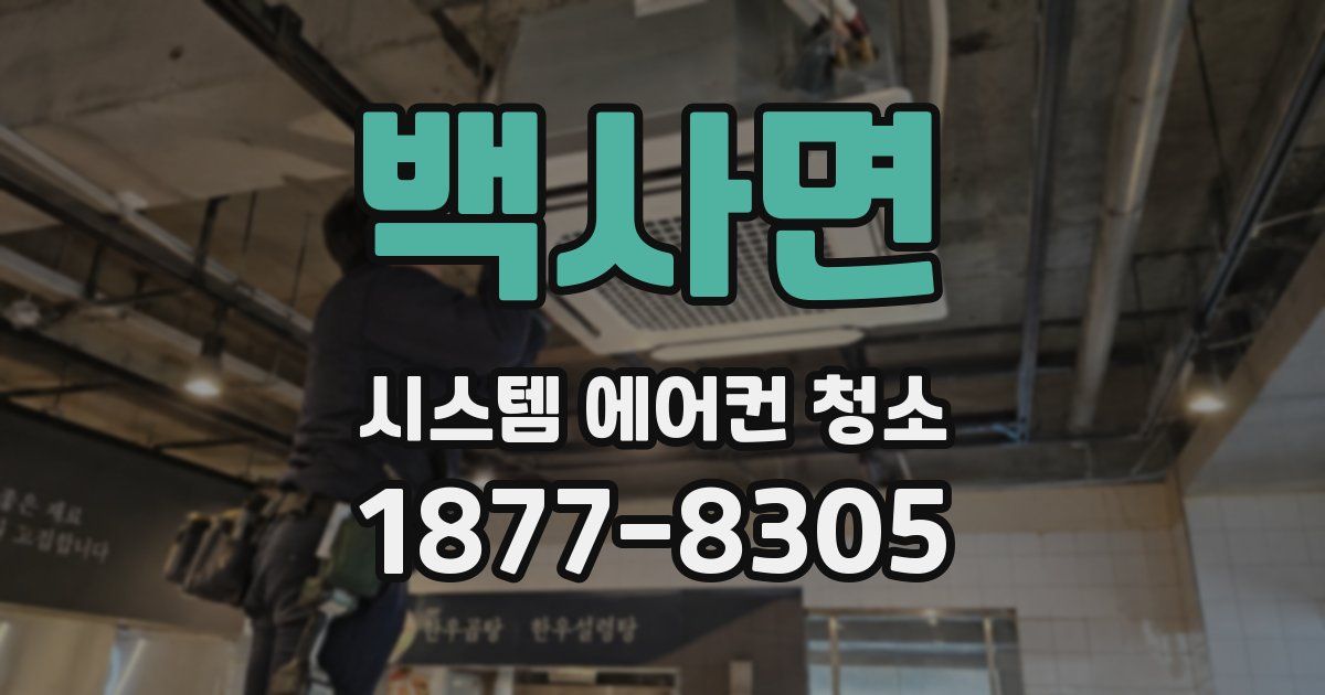 백사면 시스템 에어컨 청소