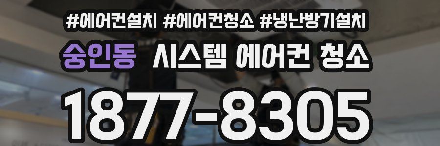 숭인동 시스템 에어컨 청소