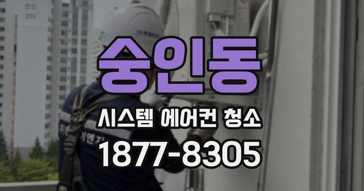 숭인동 시스템 에어컨 청소