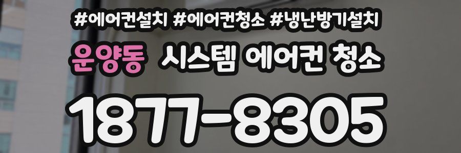 운양동 시스템 에어컨 청소